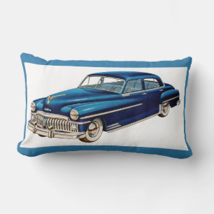 1950 blauer DeSoto-Druck Lendenkissen