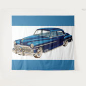 1950 blauer DeSoto-Druck Wandteppich (Vorderseite (Horizontal))