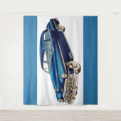 1950 blauer DeSoto-Druck Wandteppich (Vorderseite)