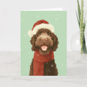 1950 Christmas Labradoodle Karte (Vorderseite)