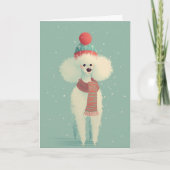 1950 Christmas Poodle Karte (Vorderseite)
