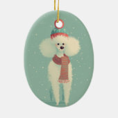 1950 Christmas Poodle Keramik Ornament (Hinten)
