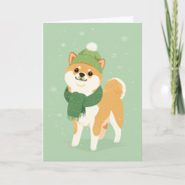 1950 Christmas Shiba Inu Karte