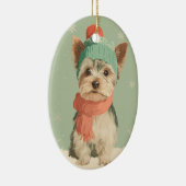 1950 Christmas Yorkie Keramik Ornament (Rechts)