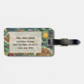 1950 Dole Map of Hawaii Joseph Feher Oil Paint Lug Gepäckanhänger (Rückseite horizontal)