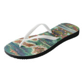 1950 Dole Map von Hawaii Joseph Feher Oil Paint Badesandalen (Schrägansicht)