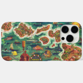 1950 Dole Map von Hawaii Joseph Feher Oil Paint iPhone 16 Pro Max Hülle