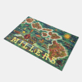 1950 Dole Map von Hawaii Joseph Feher Oil Paint Fußmatte (Schrägansicht)