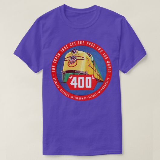 1950 Eisenbahn in Chicago und North Western T-Shirt (Design vorne)