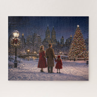 1950 Familiens Weihnachten Central Park USA Puzzle