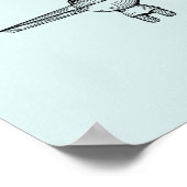 1950 Flugzeugpatentkunst Zeichnend Print Poster (Ecke)