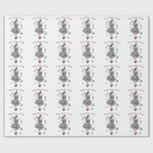 1950 Frau mit Schmetterlingen Weihnachtsgrüße Geschenkpapier (Flach)