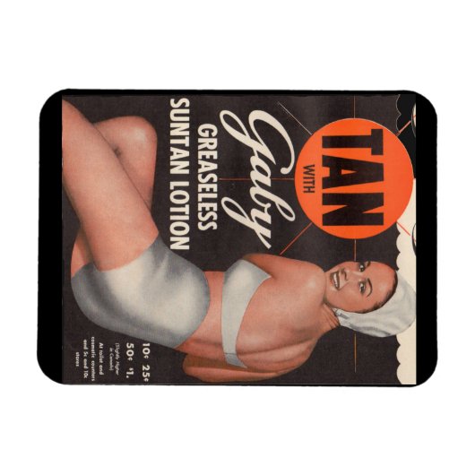 1950 Gaby Suntan Lotion ad Magnet (Horizontal)