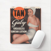 1950 Gaby Suntan Lotion ad Mousepad (Mit Mouse)