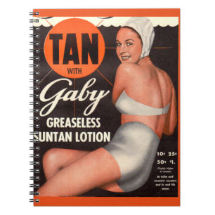 1950 Gaby Suntan Lotion ad Notizblock