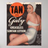 1950 Gaby Suntan Lotion ad Poster (Vorne)