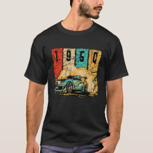 1950 Geburtstag Vintag Drift Car Retro Drifting Ra T-Shirt