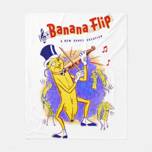 1950 Gedreht Notendruck in Banana Fleecedecke