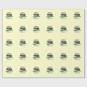 1950 hergestellt, Originalteile Geschenkpapier (Flach)