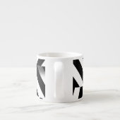 1950 im Retro-Stil in Schwarz-Weiß Espressotasse (Rückseite)