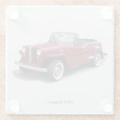 1950 Jeepster-Glas-Untersetzer Glasuntersetzer (Rückseite)