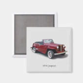 1950 Jeepster-Magnet Magnet (Vorderseite/Rückseite)
