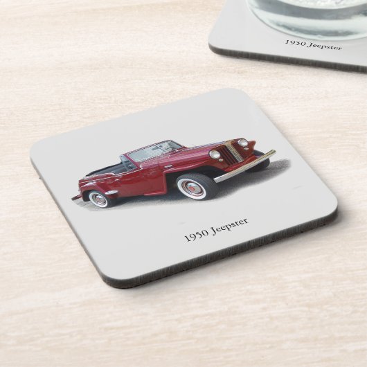 1950 Jeepster-Set mit 6 Untersetzer (Linke Seite)