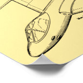 1950 Jet Flugzeug Patent Art Zeichnend Print Poster (Ecke)