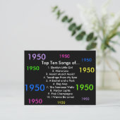 1950 Lieder Postkarte (Stehend Vorderseite)