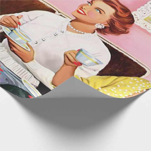 1950 Nachmittagstee Geschenkpapier (Ecke)