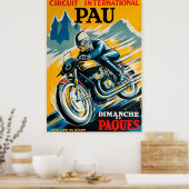 1950 Pau Grand Prix Motorrad Race Poster (Küche)