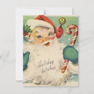 1950 Retro Vintage Weihnachten Santa mit Zuckerroh