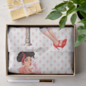 1950 Rockabilly Pinup Milkshake Maven Decoupage Seidenpapier (Geschenk)