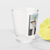 1950 Vintage Frau mit Abend-Handschuhen Schnapsglas (Links)