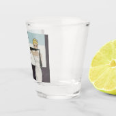 1950 Vintage Frau mit Abend-Handschuhen Schnapsglas (Rechts)