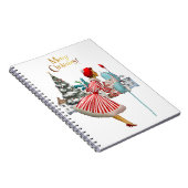 1950 Vintage Lady Posting Weihnachtsgrüße Notizblock (Rechte Seite)