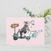 1950 Vintage Wedding Einladung (Stehend Vorderseite)