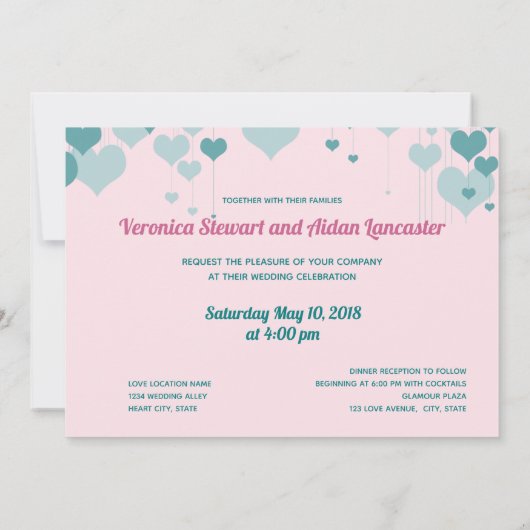 1950 Vintage Wedding Einladung (Rückseite)