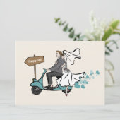 1950 Vintage Wedding Einladung (Stehend Vorderseite)