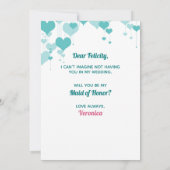 1950 Vintage Wedding Trauzeugin Einladung (Rückseite)