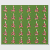 1950 Vintage Weihnachtsfrau Geschenkpapier (Flach)