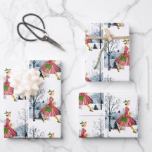 1950 Vintage Weihnachtsfrau