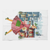 1950 Vintage Weihnachtsfrau Geschirrtuch (Horizontal)