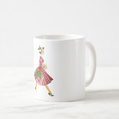 1950 Vintage Weihnachtsfrau Kaffeetasse (VorderseiteRechts)