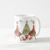 1950 Vintage Weihnachtsfrau Kaffeetasse (VorderseiteRechts)