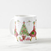 1950 Vintage Weihnachtsfrau Kaffeetasse (Vorderseite Links)