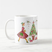 1950 Vintage Weihnachtsfrau Kaffeetasse (Links)