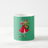 1950 Vintage Weihnachtsfrau Kaffeetasse (Mittel)