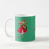 1950 Vintage Weihnachtsfrau Kaffeetasse (Links)