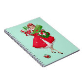 1950 Vintage Weihnachtsfrau Notizblock (Rechte Seite)